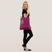Retro Flower Power Ranken Rahmen 2 + Ihr Text Tasche (Am Model)