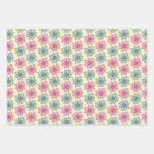 Retro flower summer geschenkpapier set (Vorderseite 3)