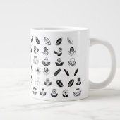 retro-flowers-leaf-flower-vintage Jumbo-Tasse (Rechts)
