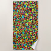 Retro flowers strandtuch (Vorderseite)
