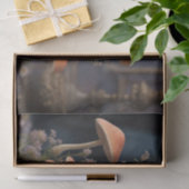 Retro Fluffy Cat, antike Uhr Decoupage Seidenpapier (Geschenk)