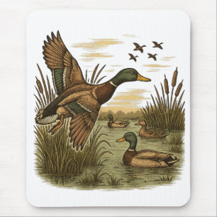 Retro-Flug-Entenjagd Mousepad