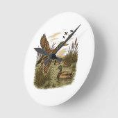 Retro-Flug-Entenjagd Runde Wanduhr (Winkel)