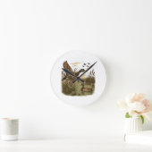Retro-Flug-Entenjagd Runde Wanduhr (Zuhause)