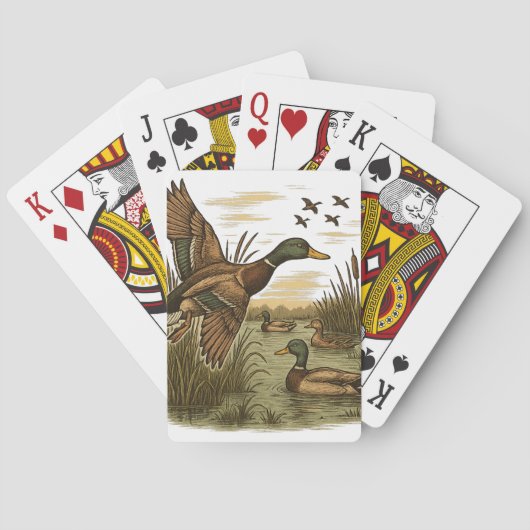 Retro-Flug-Entenjagd, Spielkarten (Rückseite)