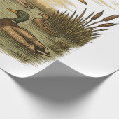 Retro-Flug-März-Ente-Jagd Geschenkpapier (Ecke)