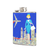 Retro Flugbegleiter-Flasche Flachmann (Links)