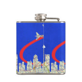 Retro Flugbegleiter-Flasche Flachmann (Rückseite)