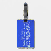 Retro Flugbegleiter-kundengerechter Gepäckanhänger (Rückseite vertikal)