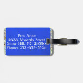 Retro Flugbegleiter-kundengerechter Gepäckanhänger (Rückseite horizontal)