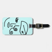 Retro Flugbegleiter-personalisierter Gepäck-Umbau Gepäckanhänger (Vorderseite horizontal)