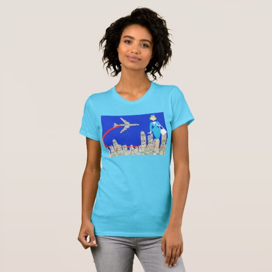 Retro Flugbegleiter-T - Shirt (Vorne ganz)