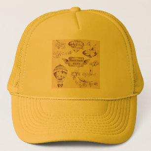 Retro-Flugflotte Antikes Flugreise-Geschenk Truckerkappe