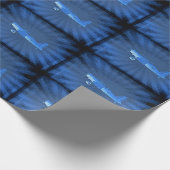 Retro-Flugzeug #87 Blau Geschenkpapier (Ecke)