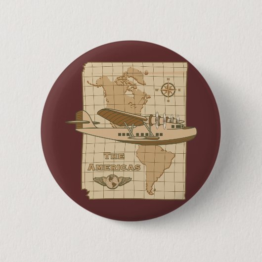 Retro Flugzeug Button (Vorderseite)