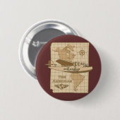 Retro Flugzeug Button (Vorne & Hinten)