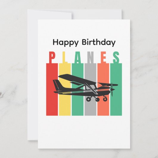 Retro-Flugzeug Cessna Luftfahrt Geburtstag (Vorderseite)