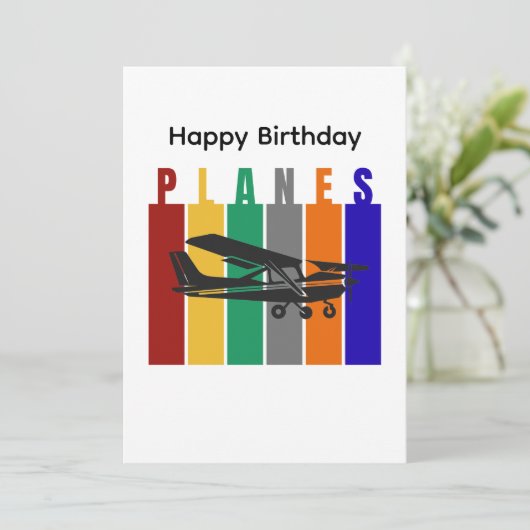 Retro-Flugzeug Cessna Luftfahrt Geburtstag (Stehend Vorderseite)