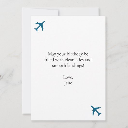 Retro-Flugzeug Cessna Luftfahrt Geburtstag (Rückseite)