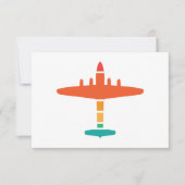 Retro-Flugzeug Einladung (Vorderseite)