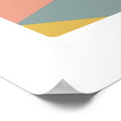 Retro-Flugzeug in Pastellfarben | Verkehr 2 Poster (Ecke)