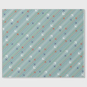 Retro Flugzeug-Muster-Packpapier Geschenkpapier (Flach)