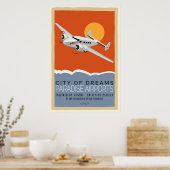 Retro-Flugzeug Poster (Küche)