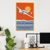 Retro-Flugzeug Poster (Heimbüro)