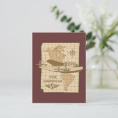 Retro-Flugzeug Postkarte (Stehend Vorderseite)