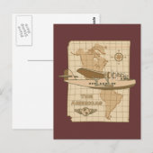 Retro-Flugzeug Postkarte (Vorne/Hinten)