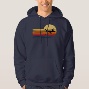 Retro Flugzeug Sunset Retro Flugzeug Flying Vintag Hoodie