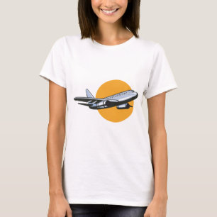 Retro Flugzeug Vintag Jet Travel Art Design T-Shirt