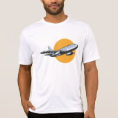 Retro Flugzeug Vintag Jet Travel Art Design T-Shirt (Vorderseite)