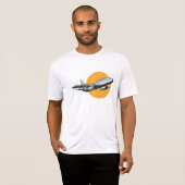 Retro Flugzeug Vintag Jet Travel Art Design T-Shirt (Vorne ganz)