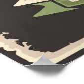 Retro-Flugzeugplakat Poster (Ecke)