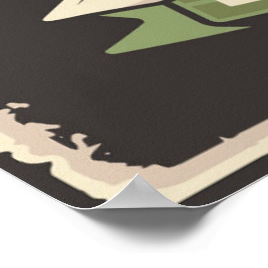 Retro-Flugzeugplakat Poster (Ecke)