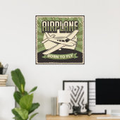 Retro-Flugzeugposter Poster (Heimbüro)