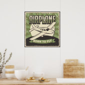 Retro-Flugzeugposter Poster (Küche)