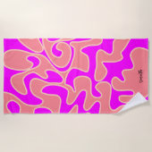 Retro-Fluid-Arte individuell auf die Bedürfnisse d Strandtuch (Vorderseite)