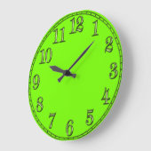 Retro Fluoro Limon-Green Time Piece Große Wanduhr (Winkel)
