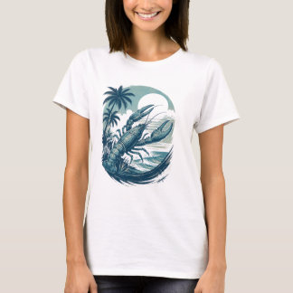 Retro-Flusskrebs-T-Shirt für Frauen – Trendige Som T-Shirt