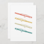 Retro Flute Instrument Gift Music Flute Einladung (Vorne/Hinten)