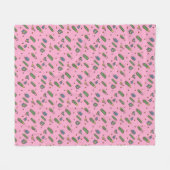 Retro Flying Clips grafisches Muster in jeder Farb Fleecedecke (Vorderseite (Horizontal))