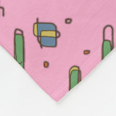 Retro Flying Clips grafisches Muster in jeder Farb Fleecedecke (Ecke)