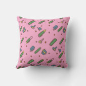 Retro Flying Clips Graphic Pattern on any Color Kissen (Rückseite)