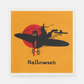 Retro Flying Hexe Party Napkins Serviette (Vorderseite)