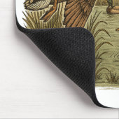 Retro-Flying-Mallard-Duck-Hunting Mousepad (Ecke)