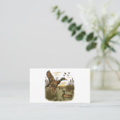 Retro-Flying-Mallard-Duck-Hunting, Visitenkarte (Stehend Vorderseite)