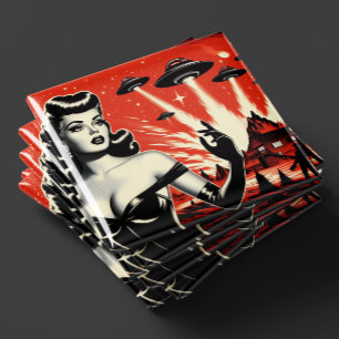 Retro-Flying-Saucer-Pin-up Magnet