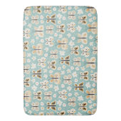Retro Folk Art Butterfys Badematte (Vorderseite Vertikal)